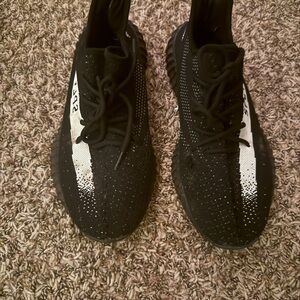 Yeezy Black and White Knit Sneakers